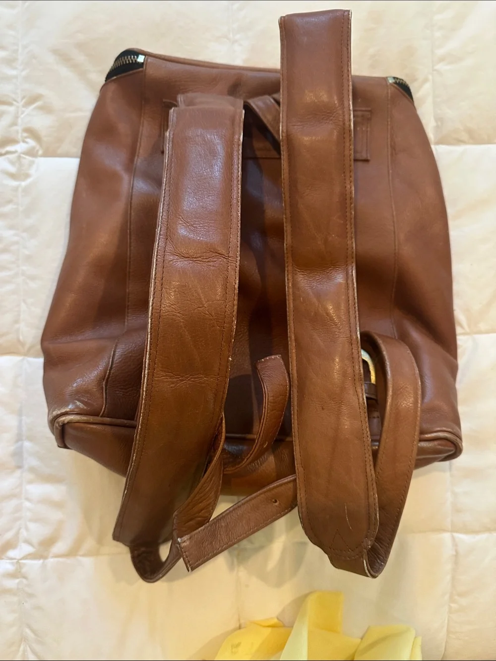 Frye Chestnut Leather Backpack in Warm Brown